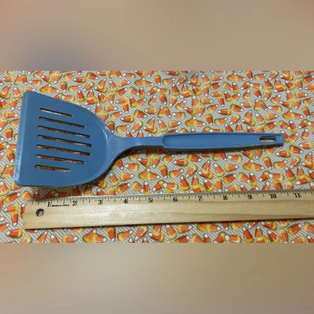 Vintage EKCO Slotted Spatula Blue 11